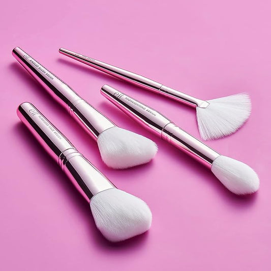 e.l.f. Cosmetics Blush & Glow Brush Kit, Blushes For Applying Powder, Blush, Bronzer & Highlighter, Creates A Seamless Finish